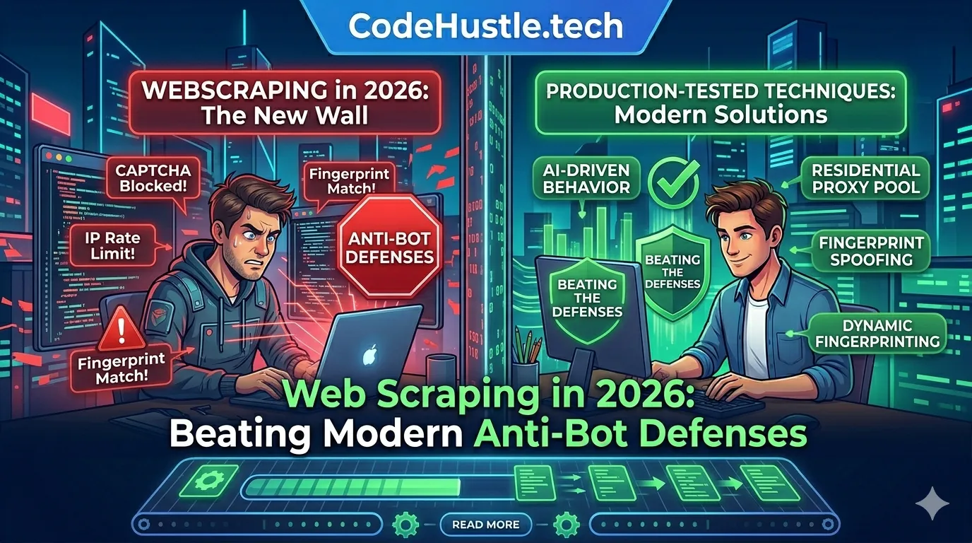 Web Scraping in 2026: Beating Modern Anti-Bot Defenses (Production-Tested Techniques)